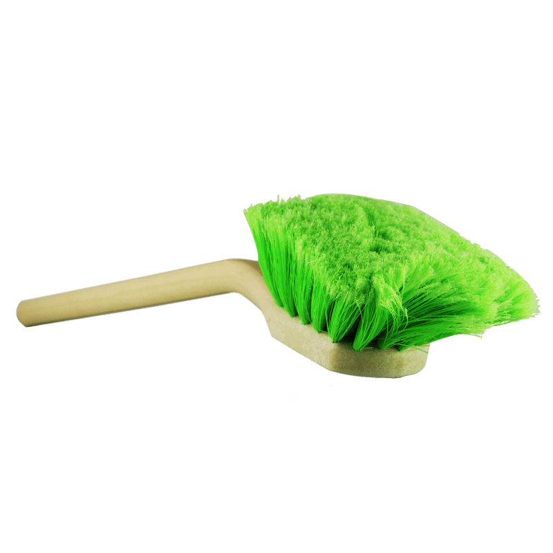 Limpiador llantas auto Flagged Tip Brush verde de mango largo